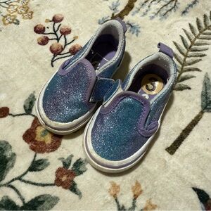 Vans Glittery Purple and Blue baby Sneakers size 3
